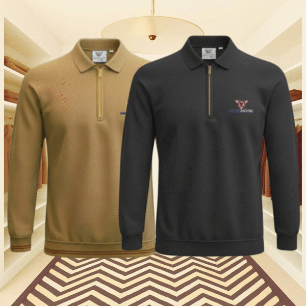 Premium Zipper Polo Shirt 2 Pics Combo